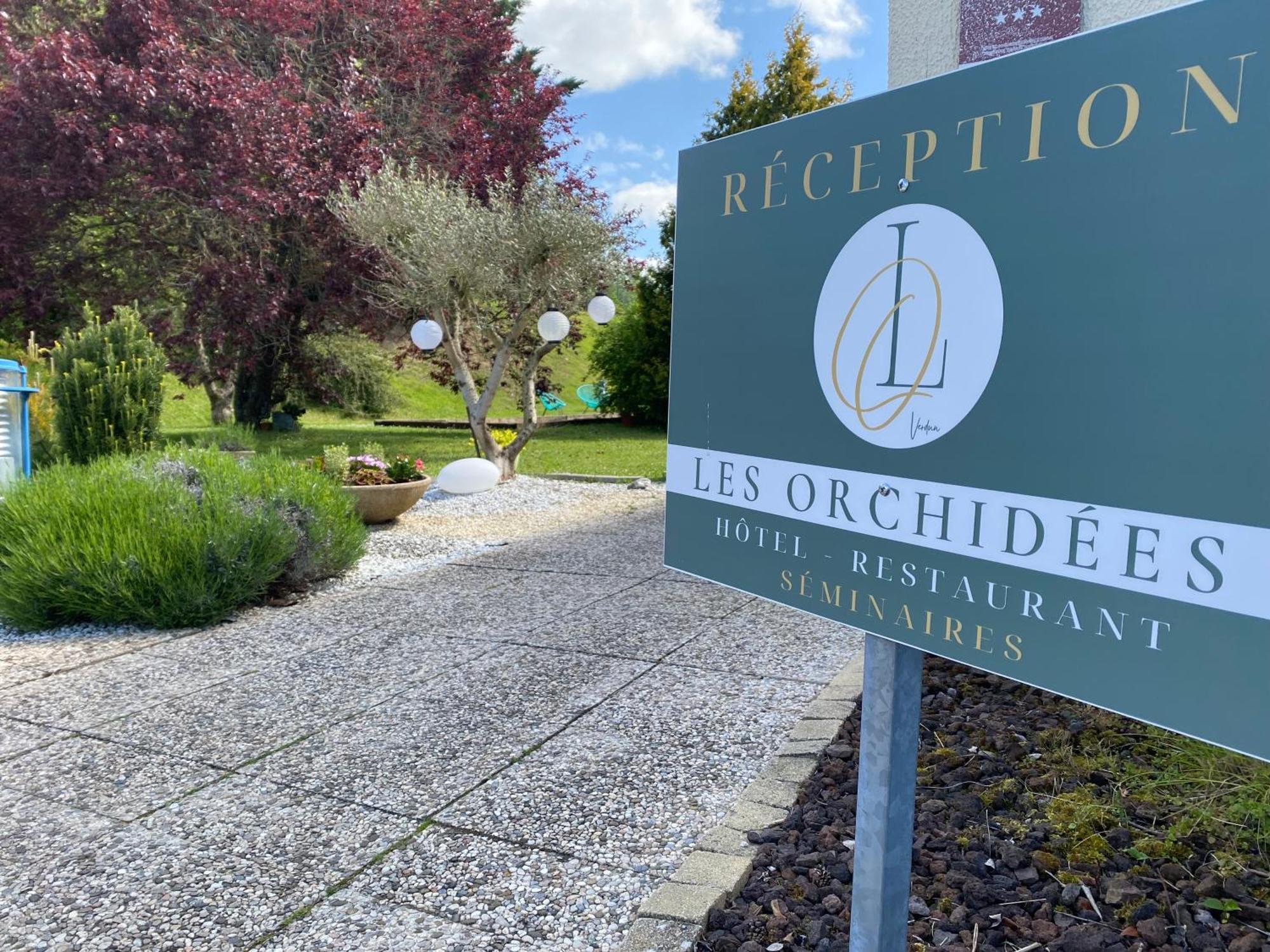 Les Orchidees , Hotel & Restaurant Verdun-sur-Meuse Exterior foto